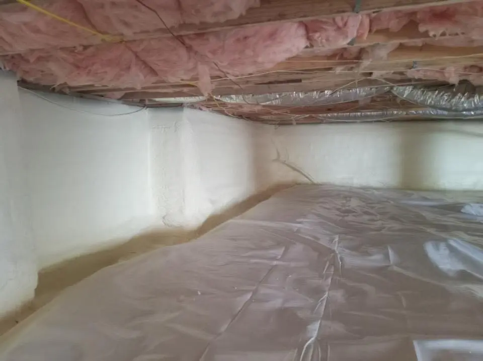 Crawl space encapsulation with closed-cell spray foam for Roof Waterproofing in Olyphant